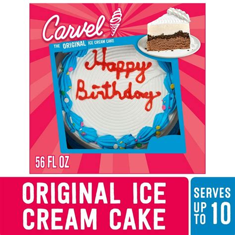 Carvel 8 inch Round Ice Cream Cake, Chocolate and Vanilla Ice Cream ...