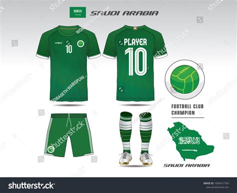 Saudi Arabia Soccer Jersey Team Apparel Stock Vector (Royalty Free ...