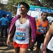 Milind Soman after the Full Mumbai Marathon 2012 - Wonderful Mumbai