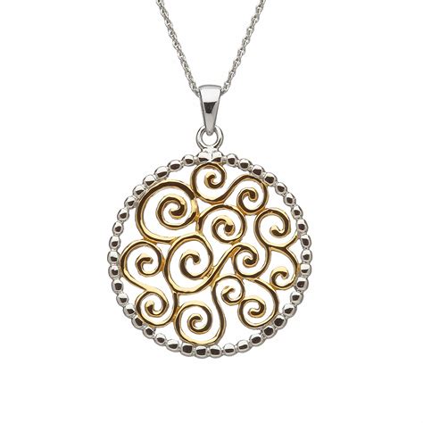 Sterling Silver Round Celtic Pendant