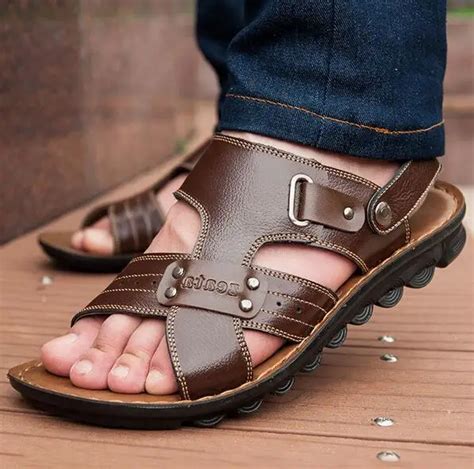 2015 Best selling Classic Design Men Sandals Hemp+ Genuine Leather ...