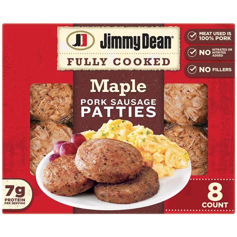 Jimmy Dean Fully Cooked Pork Breakfast Sausage Patties - Maple, 8 ct - Shop Sausage at H-E-B