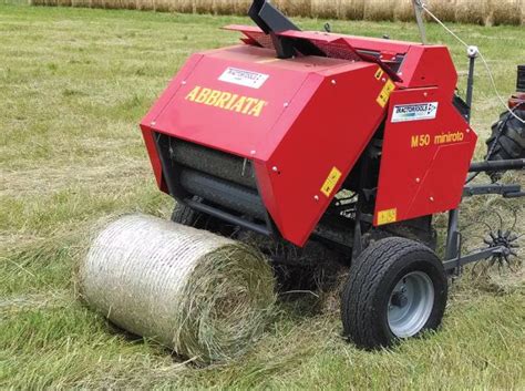 TX48 Mini Round Baler with Net Wrap, Central Drawbar, and Gathering ...