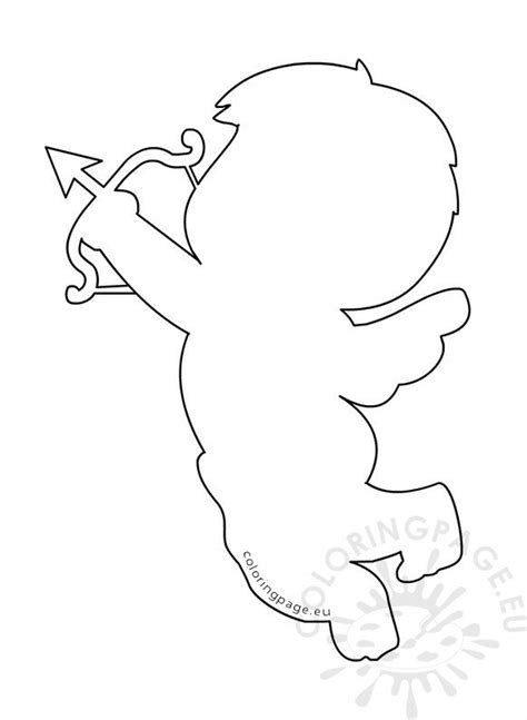 Cupid with Bow and Arrow template | Coloring Page