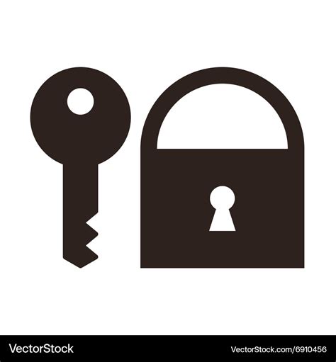 Key and padlock icon Royalty Free Vector Image