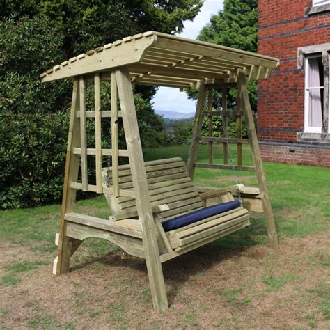 Antoinette Wooden Garden Swing Sits 2 Adults - Leeds Outdoor furniture