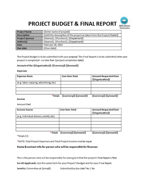 Na premium Final Project Budget Report