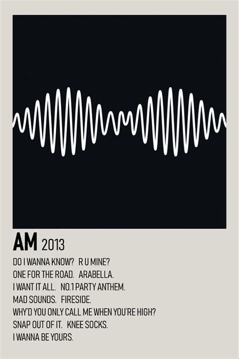 arctic monkeys AM poster | Music poster ideas, Minimalist music, Movie ...