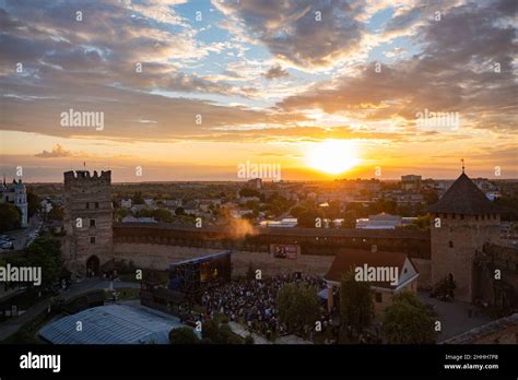 Lutsk, Ukraine - June 4, 2021: Aerial view on Lubart's castle in Lutsk, Ukraine from drone Stock ...