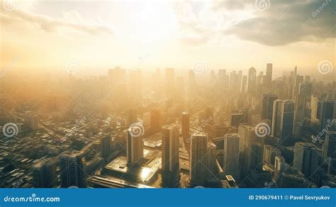 Urban city aerial view stock illustration. Illustration of skyscraper ...