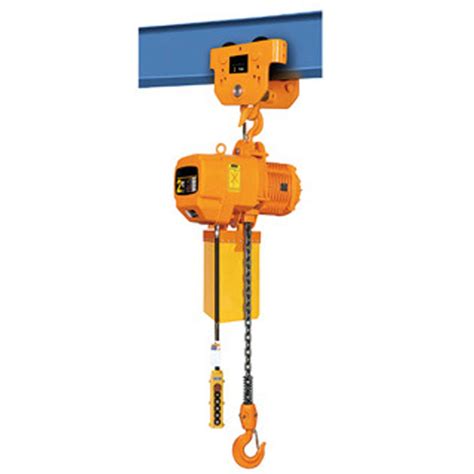 Bridge Cranes Electric Chain Hoist 2 Ton Light Aluminum Alloy Steel With Plain Trolley