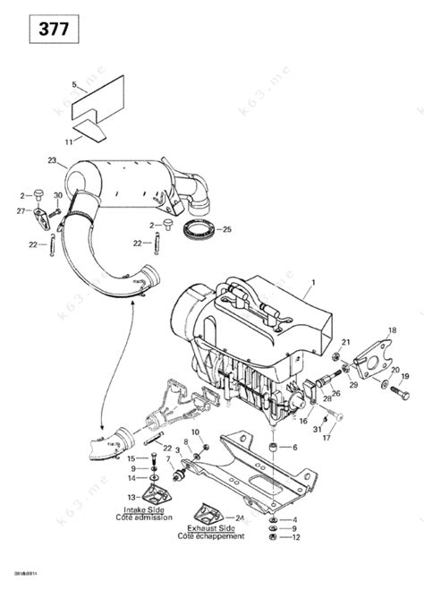 Ski Doo 1999 Touring - E, Muffler (377) - parts catalog