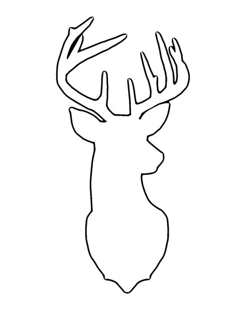 Printable Deer Head Outline - Printable Word Searches