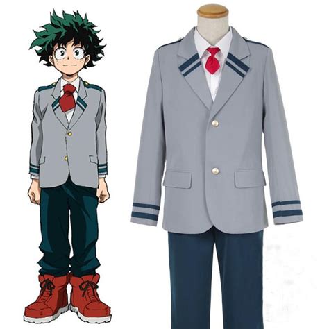 My Hero Academia Deku Izuku Midoriya Cosplay Costume School Uniform Bo ...