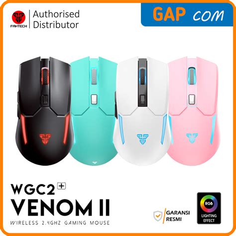 Promo MOUSE WIRELESS GAMING FANTECH WGC2 VENOM II RGB HITAM/PUTIH/TOSCA/PINK - Hitam Diskon 12% ...