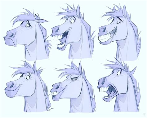 Horse expressions, Hedvig H-S on ArtStation at https://www.artstation ...