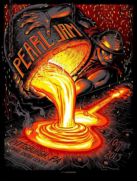 Pearl Jam - Pittsburg - Mini Print Tour Posters, Gig Posters, Band ...