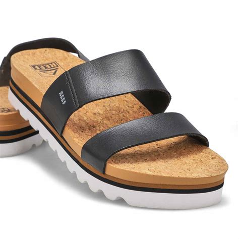 Reef Women's Cushion Vista Hi Sandal - Black/ | SoftMoc.com