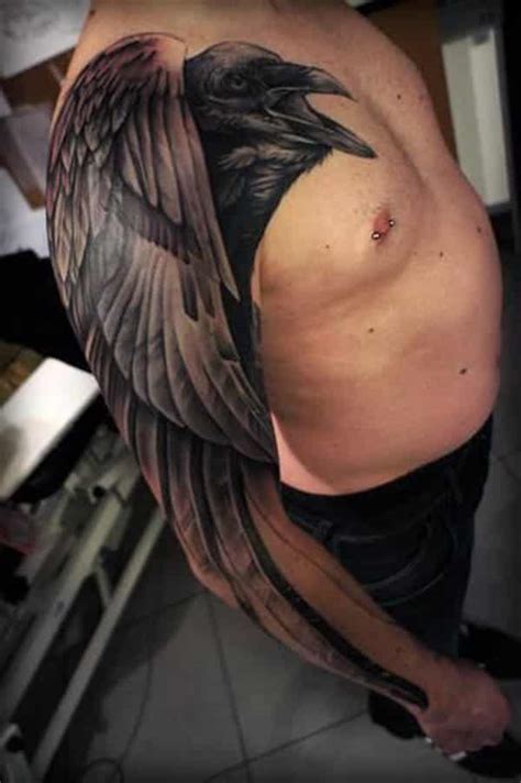 Raven Tattoos for Men - Ideas and Inspiration for Guys