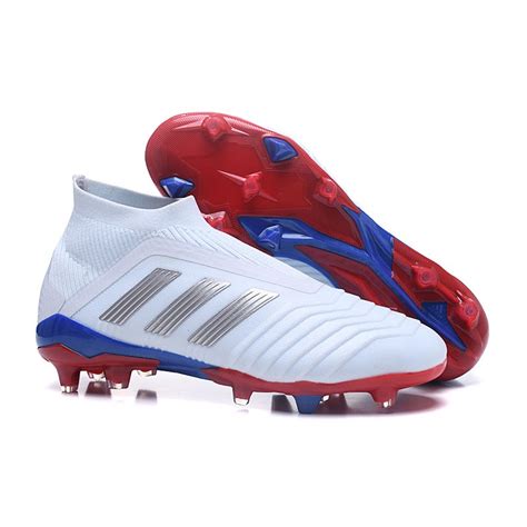 New adidas Predator Telstar 18+ FG Soccer Cleats - White Silver Red