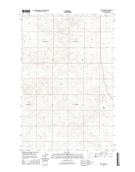 MyTopo Rock Creek, Montana USGS Quad Topo Map