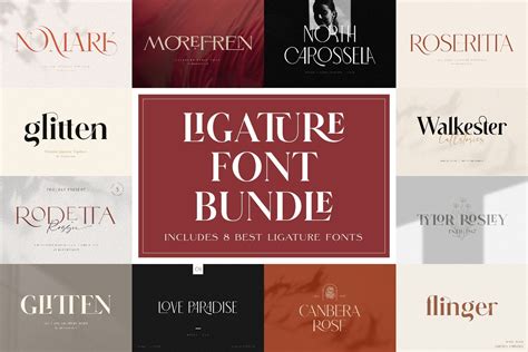 Ligature Font BUNDLE | Font bundles, Serif fonts, Minimalist font