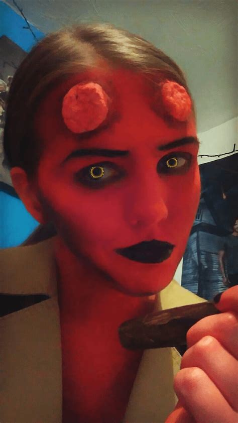 Female Hellboy makeup :) : cosplayers