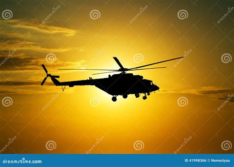 Helicopter at sunset stock photo. Image of vehicle, blue - 41998366