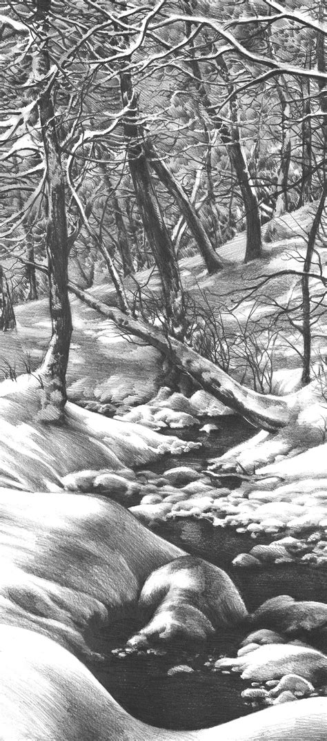 Pencil drawing of "Winter Wonderland" :: Behance