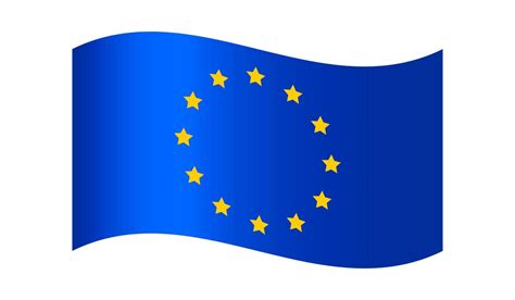 EU flag.Isolated official standard flag of the European Union. Vector ...