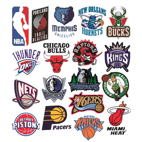 30 American Basketball NBA Team logo Sticker | Notebook Laptop Sticker ...