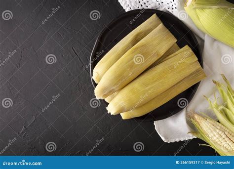 Tamales De Elote Recipe Top View Stock Image - Image of delicious, food ...