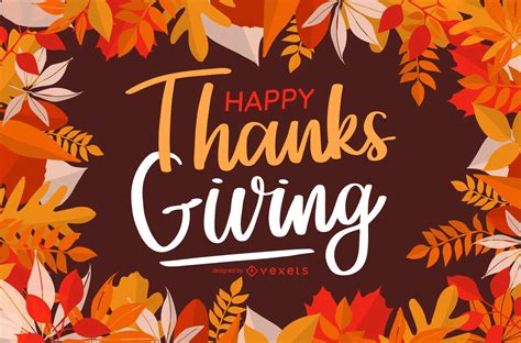 Happy Thanksgiving Greeting Card Design Vector Download