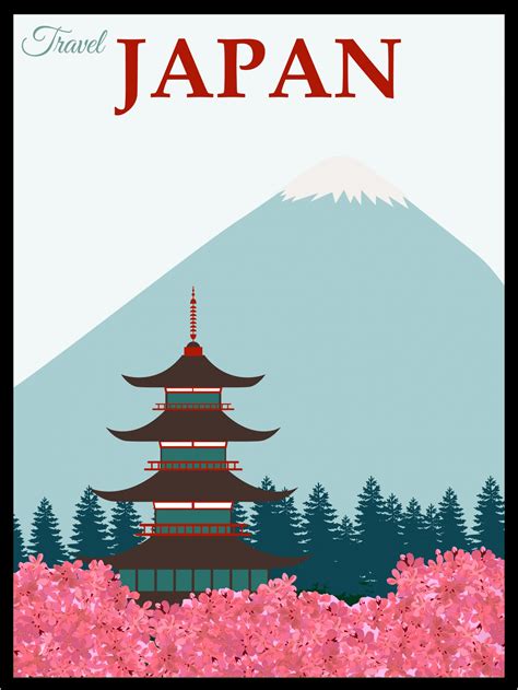 Japan Travel Poster Free Stock Photo - Public Domain Pictures