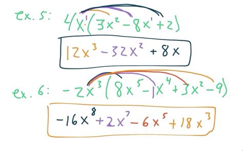 Math 8: 10.8 Multiplying Monomials & Polynomials - YouTube