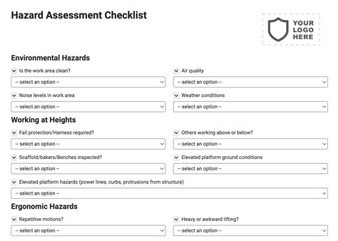 Hazard Assessment Checklist - Joyfill