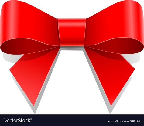 Red bow Royalty Free Vector Image - VectorStock