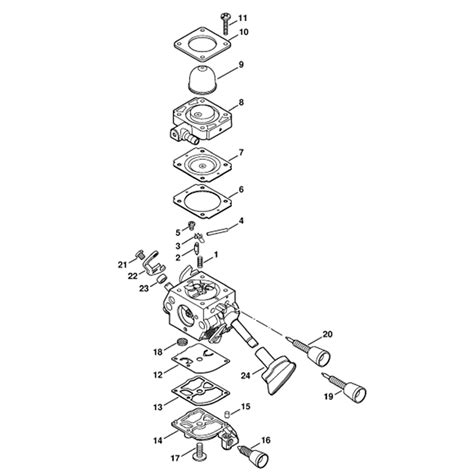 Stihl BG 86 Blower (BG86) Parts Diagram, Carburetor C1M-S151C BR