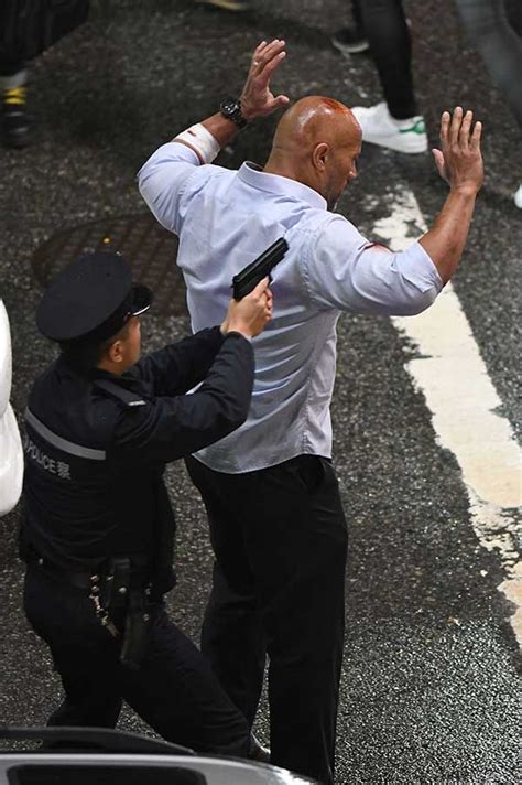 The Rock Arrested On Set Of 'Skyscraper' ? • Celebrity WotNot | See film, Film scenes, Dwayne ...