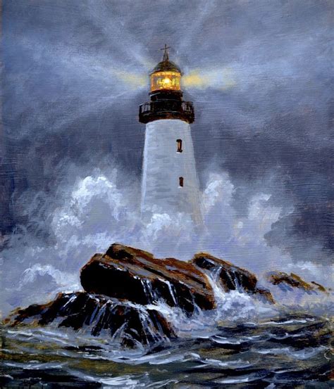 Vintage Lighthouse in 2020 | Lighthouse art, Lighthouse, Lighthouse painting