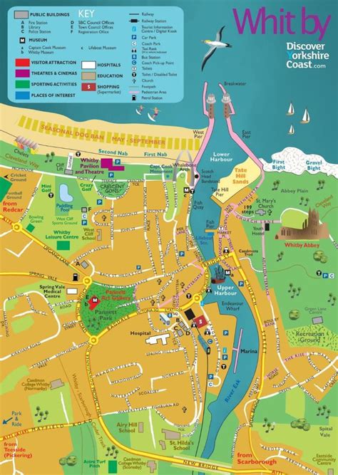 Whitby town map | Discover Yorkshire Coast in 2020 | Whitby, England ...