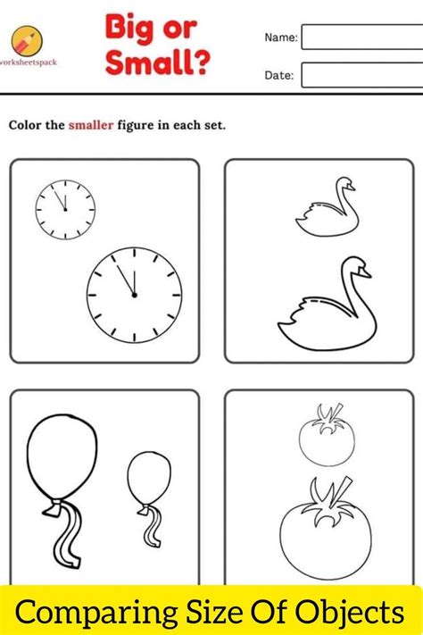 Comparing size objects ideas big or small – Artofit