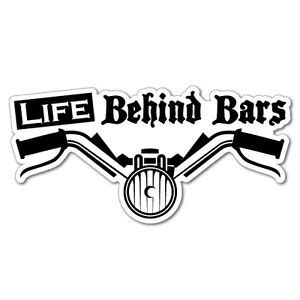 Life Behind Bars Motorbike Motorcycle Bike Funny Sticker Decal Car ...