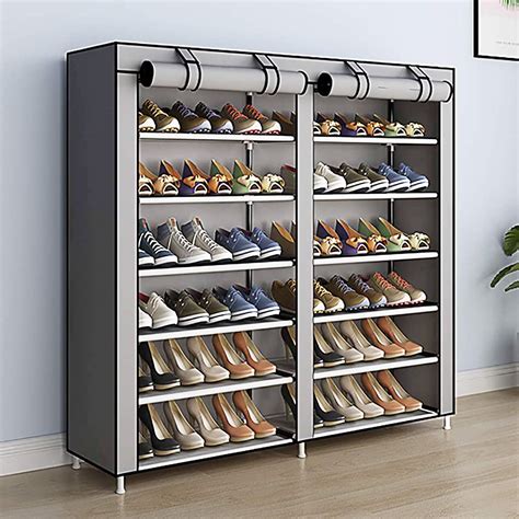 UWR-Nite Shoe Rack, 7-Tier Fabric Shoe Storage Cabinet with Dustproof ...