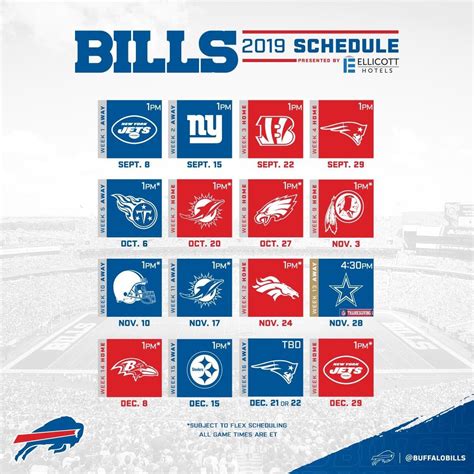 2019 Buffalo Bills Schedule : buffalobills