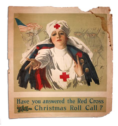 Lot Detail - Iconic 1918 Red Cross Poster From WWI -- ''Have you answered the Red Cross ...