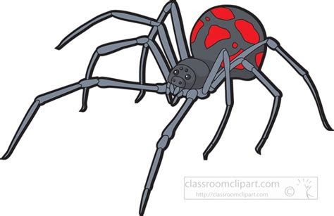 Spider Clipart-black widow spider 413a