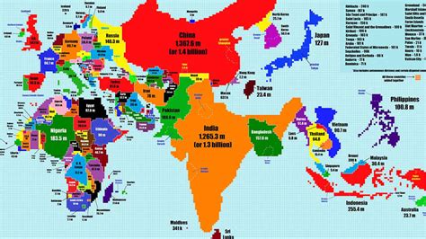 PHOTOS: What the world map looks like if scaled by population - ABC30 ...