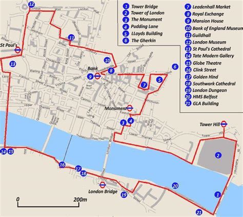 Walk London map - Walking map London (England)