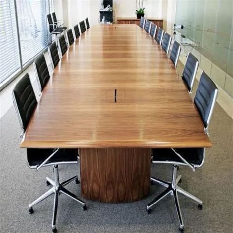 Brown Rectangular Official Wooden Conference Table at best price in Navi Mumbai